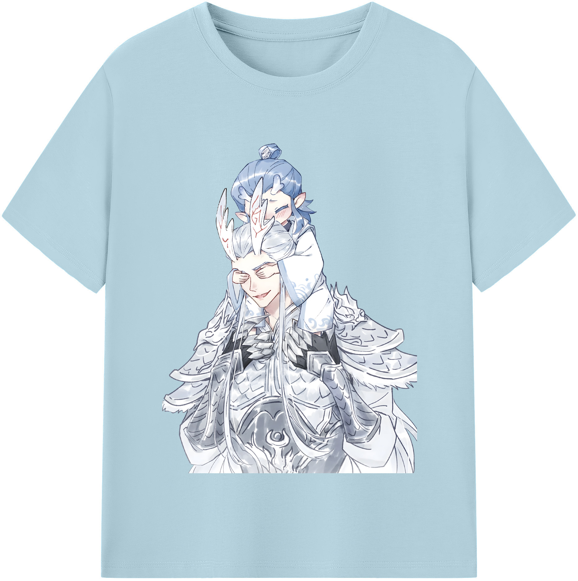 （画像用） Ne Zha 2 ナタ 魔童の大暴れ 綿100％半袖Tシャツ（フロントプリント）